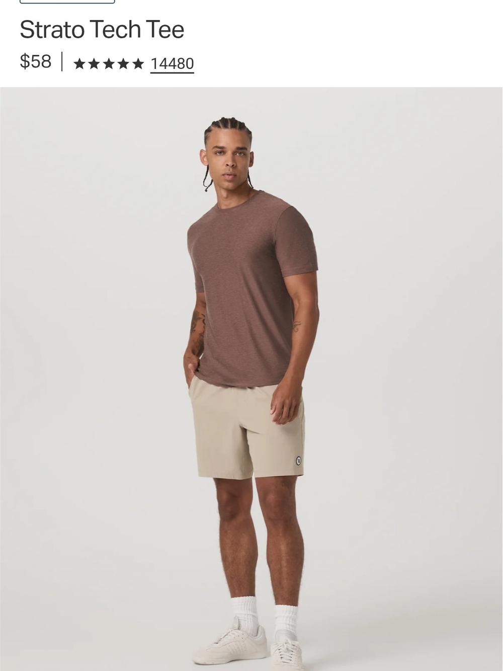 Vuori Sandstone Performance Athletic Shirt